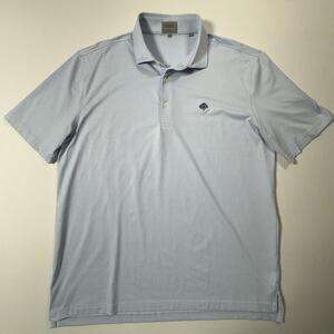 Fennec Golf Polo Shirt Mens Large Blue Performance Stretch Athletic Fit Cool